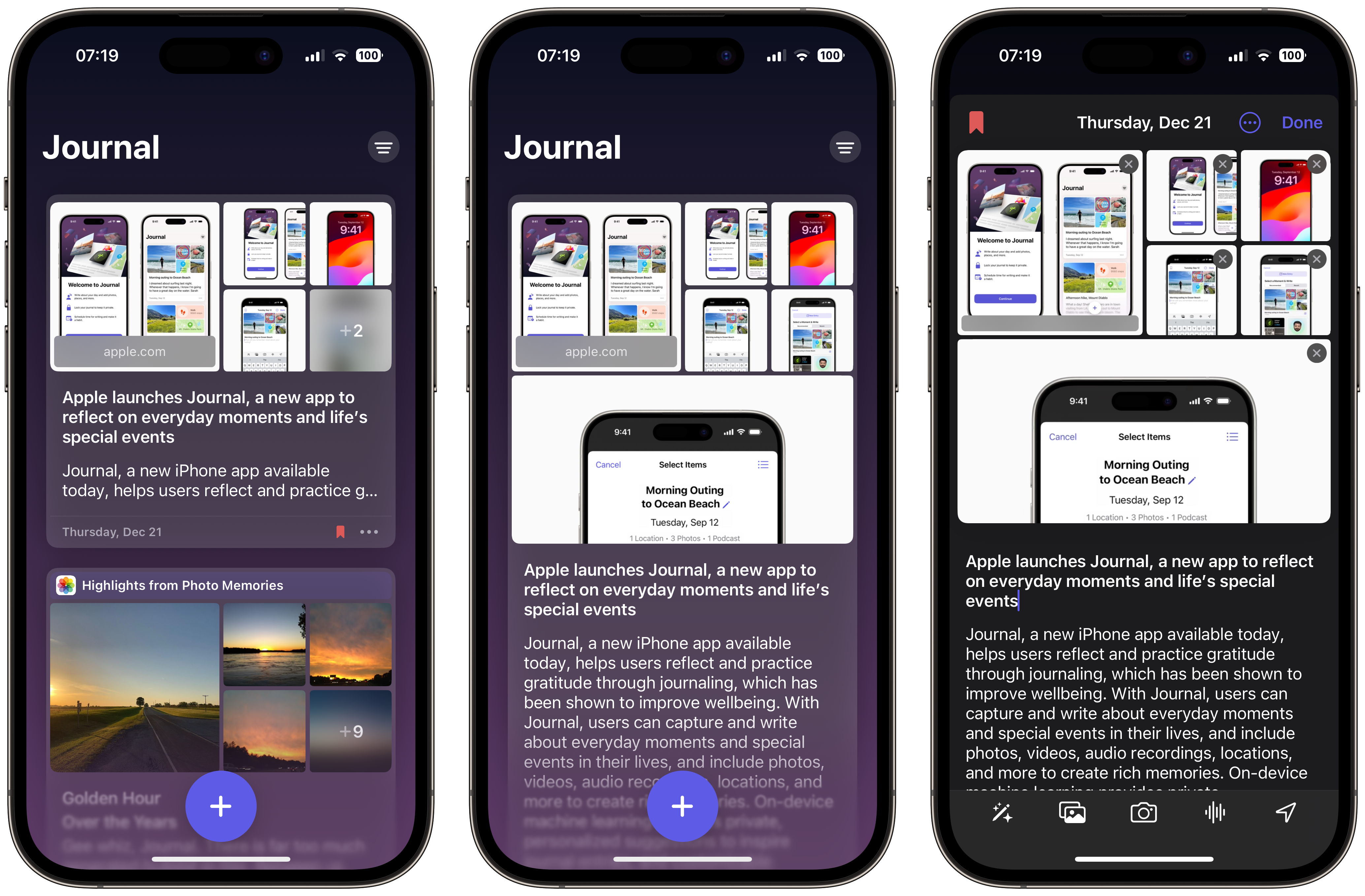 Saving the Journal App press release in the Journal App